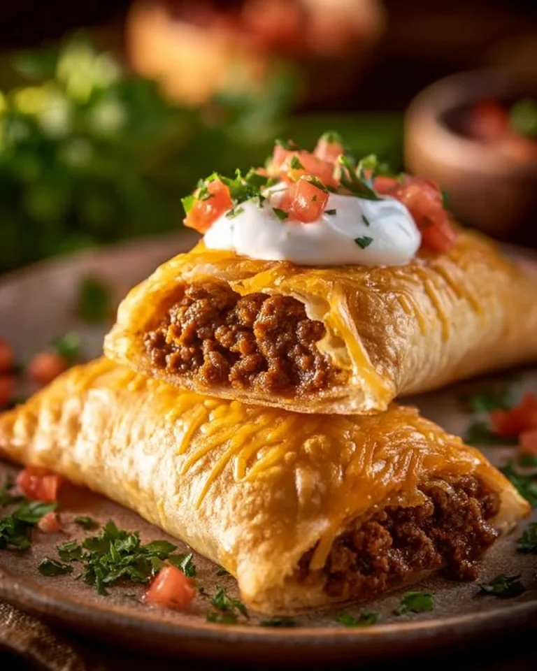 Delicious Beef Meximelt Cheesy Taco served on a plate