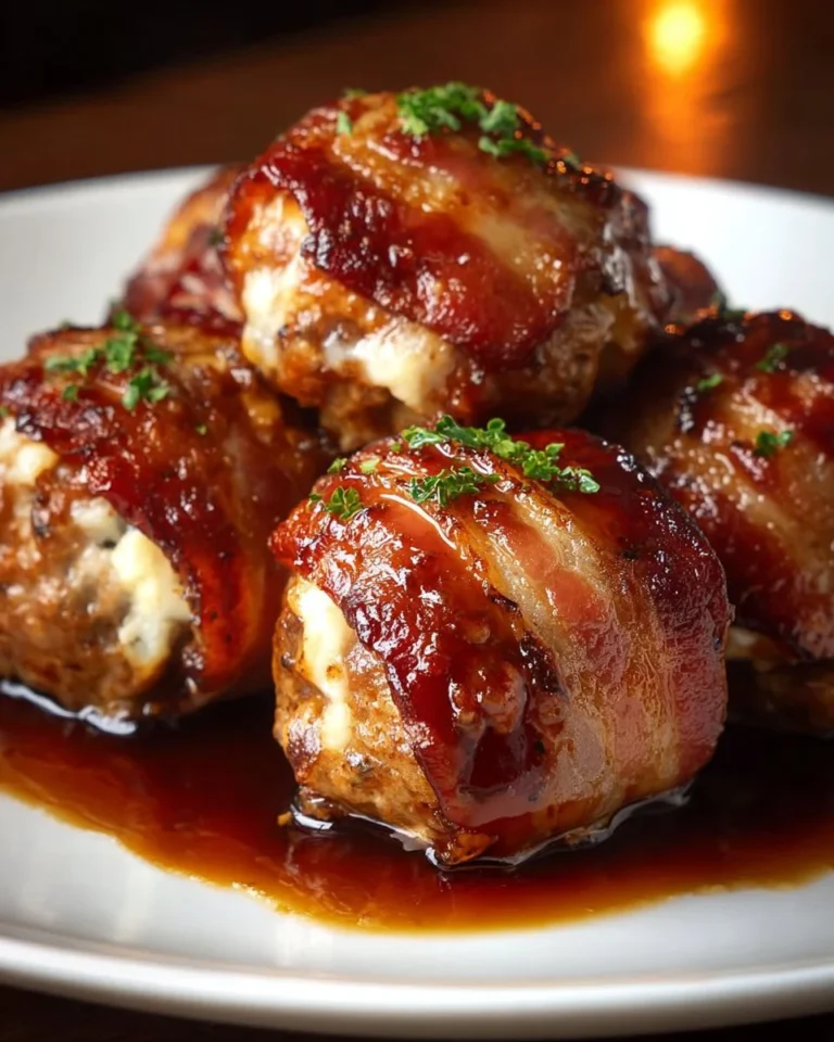 Cheddar-stuffed BBQ Bacon Bombs ready to be grilled