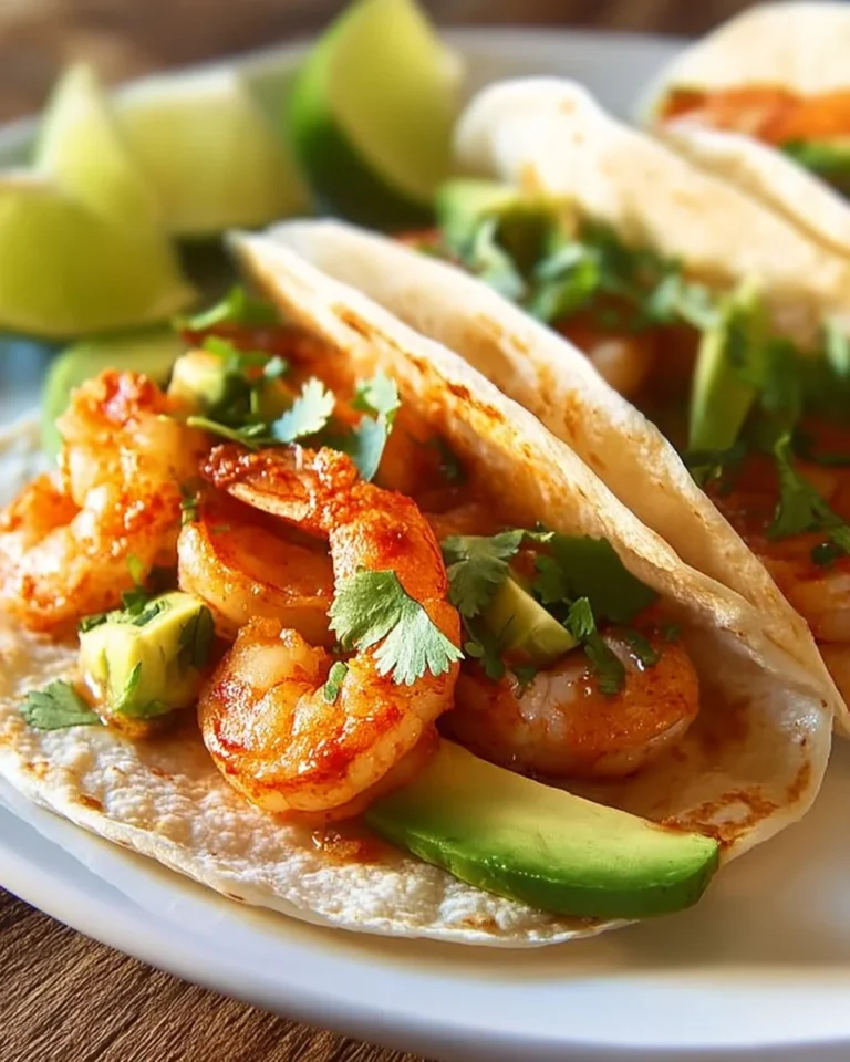 Chipotle shrimp tacos served with fresh ingredients and toppings