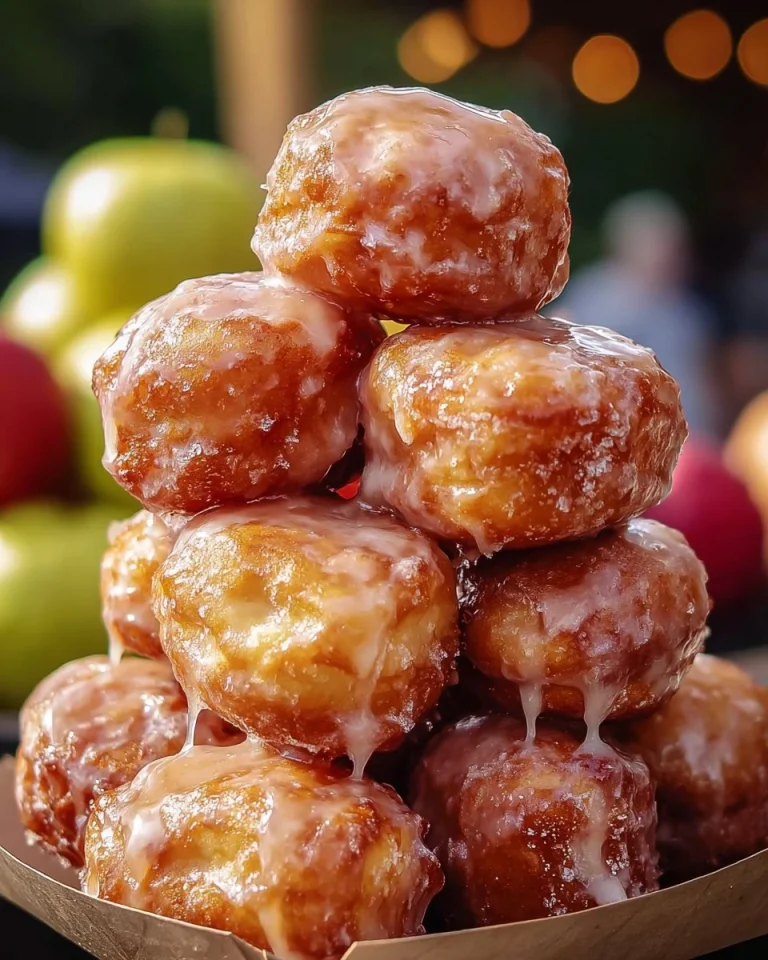 Delicious cinnamon glazed apple fritter drizzled with icing