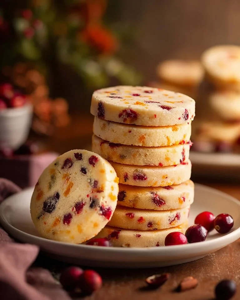 Citrus-kissed shortbread coins on a decorative plate