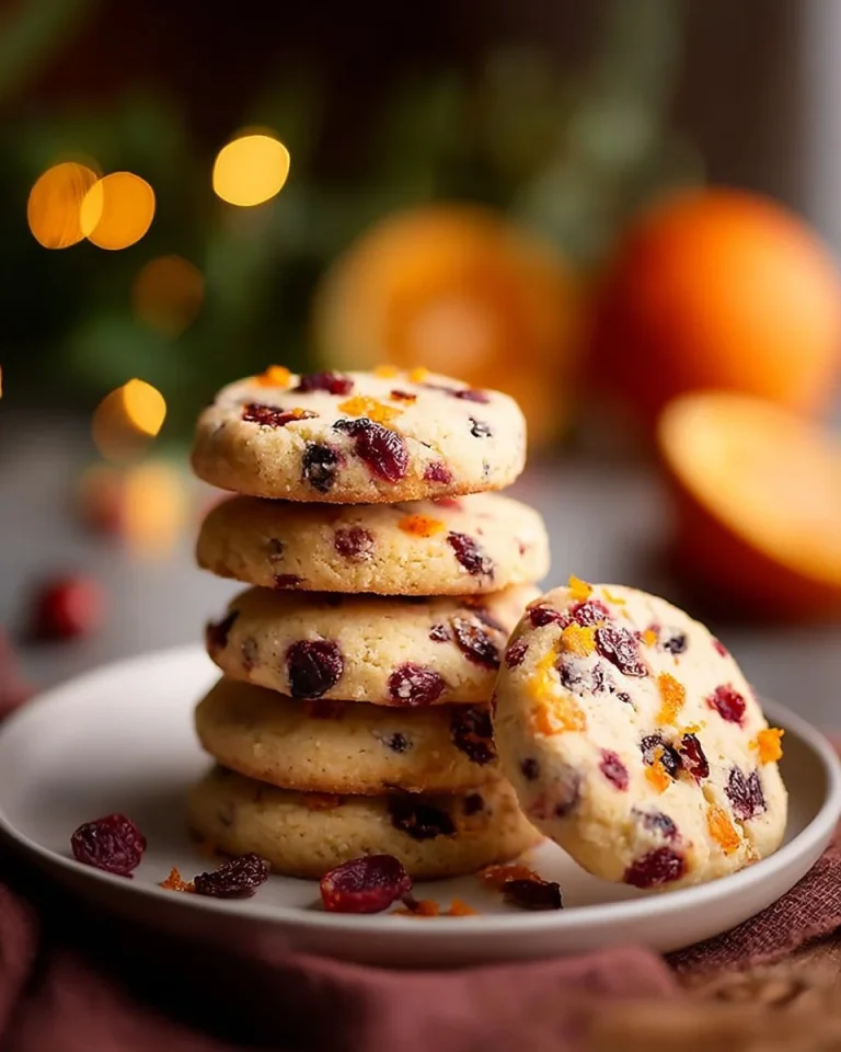 Citrus-kissed shortbread coins on a decorative plate
