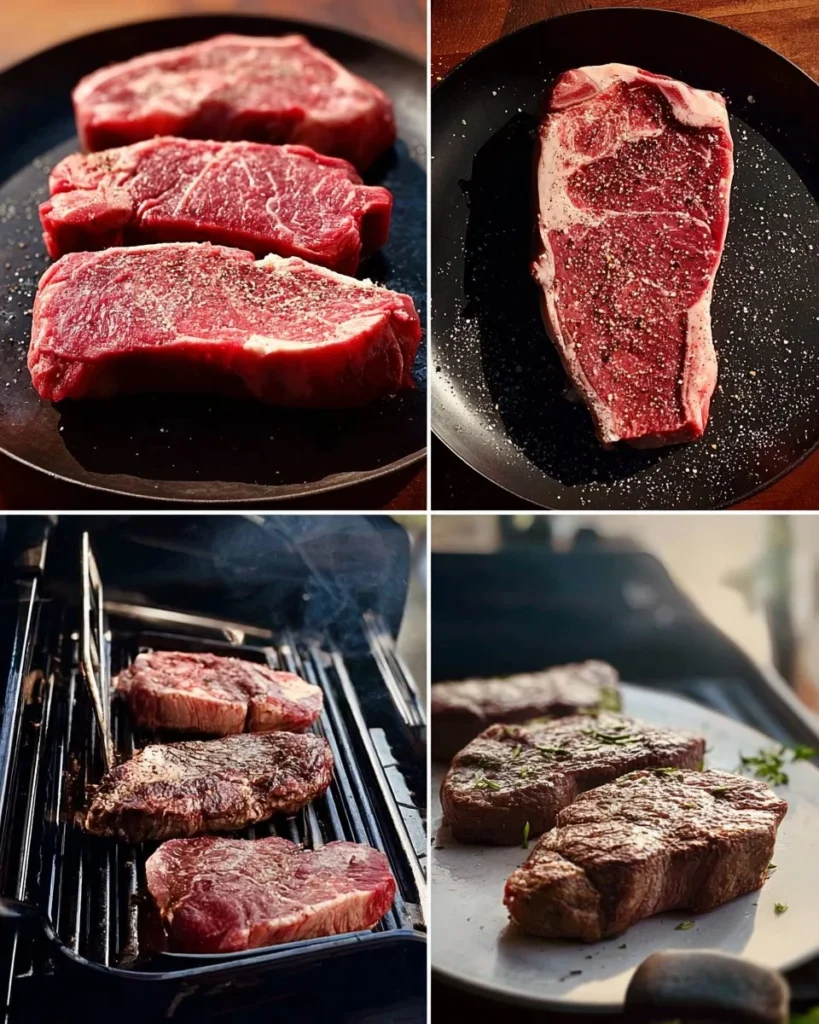 Juicy air fryer steak cooked to perfection on a plate