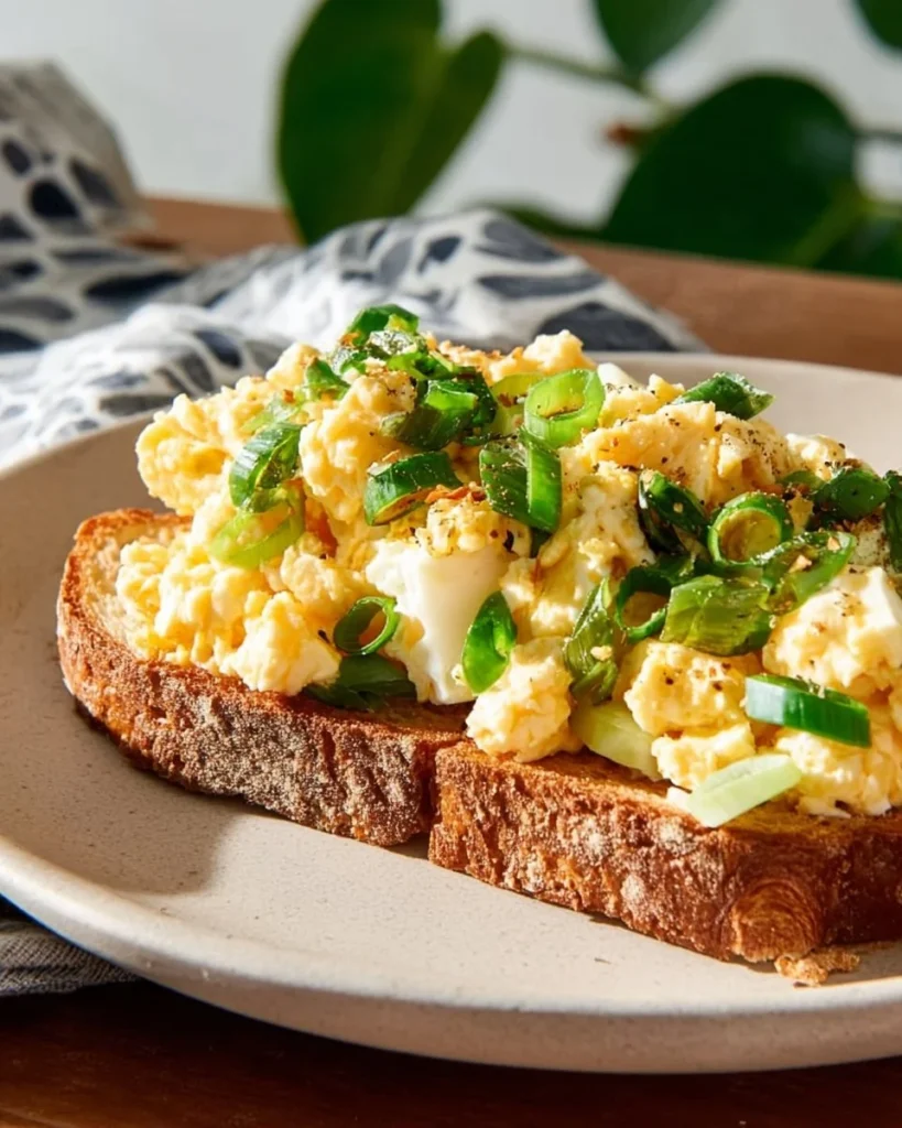 Egg salad with cottage cheese, a healthy mayo-free recipe