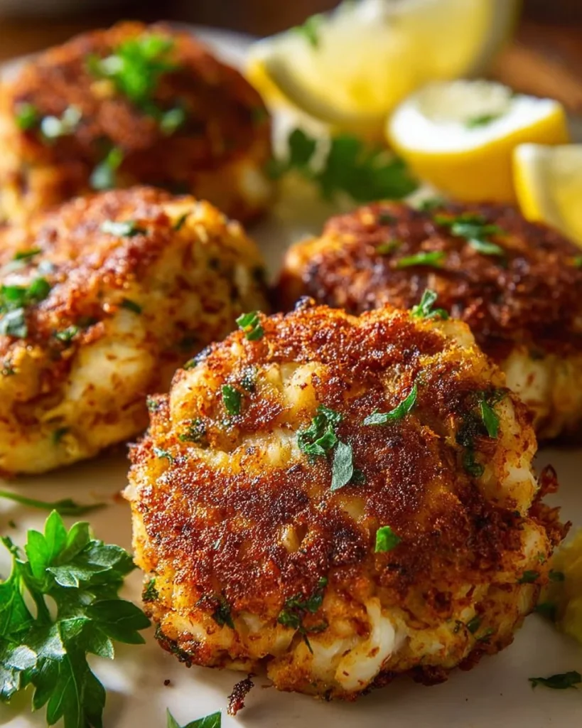 Delicious famous crab bombs served with dipping sauce