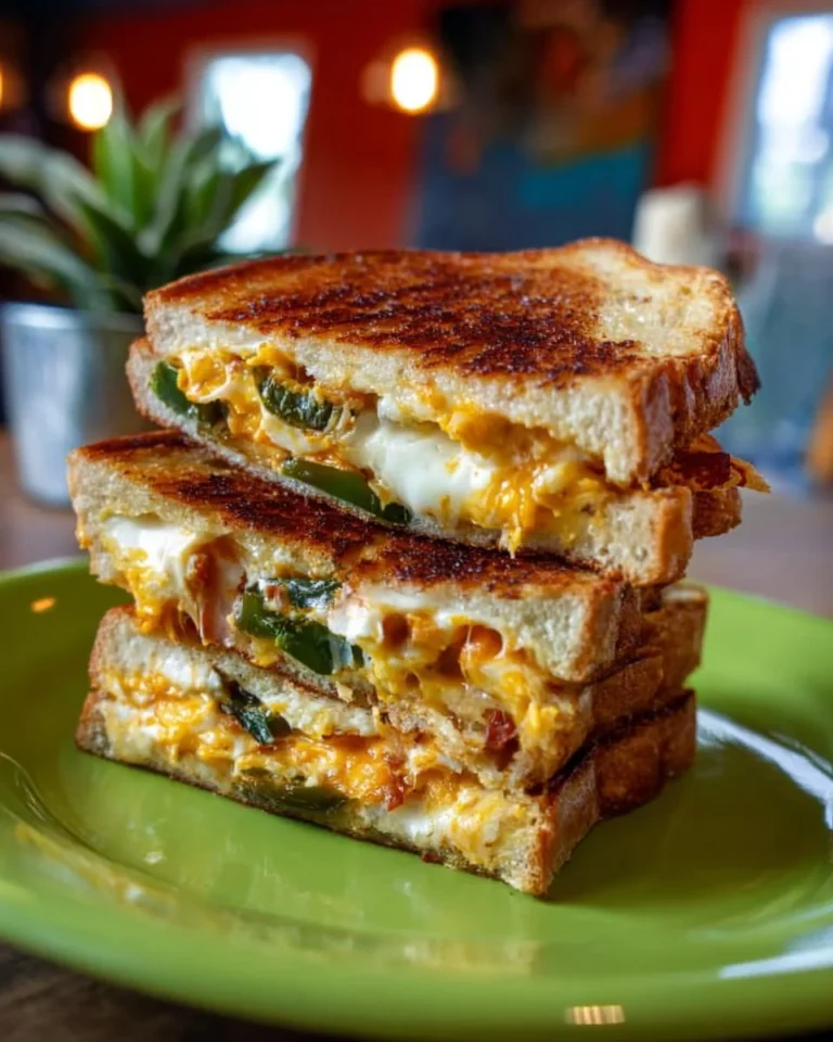 Delicious Jalapeno Popper Sandwich with creamy cheese and jalapenos
