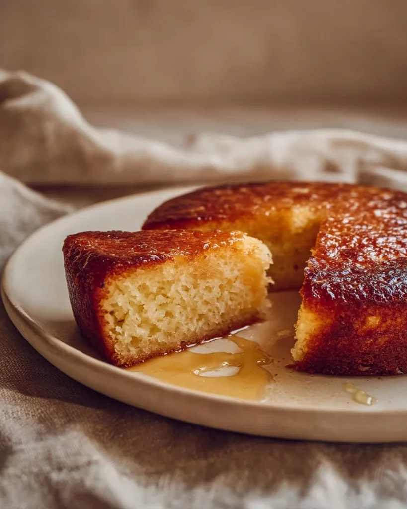 Lemon Yogurt Cake made without white flour, garnished with lemon zest