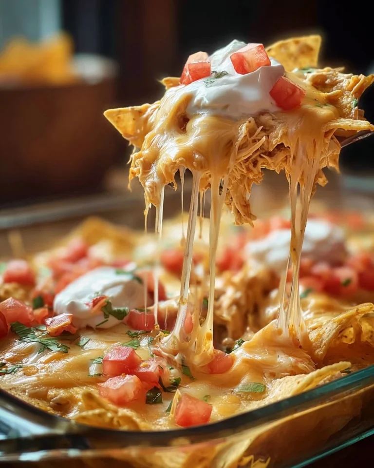 A hearty Mexican White Trash Casserole served in a baking dish