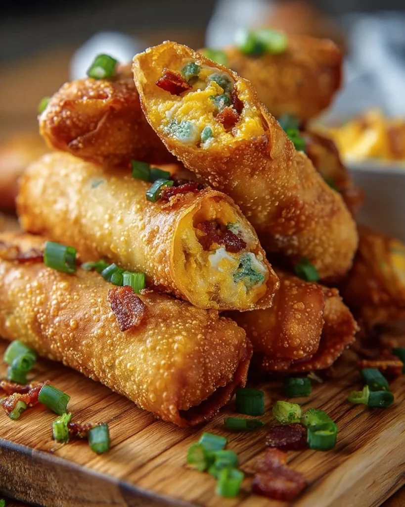 Mini jalapeño popper egg rolls served on a platter with dipping sauce