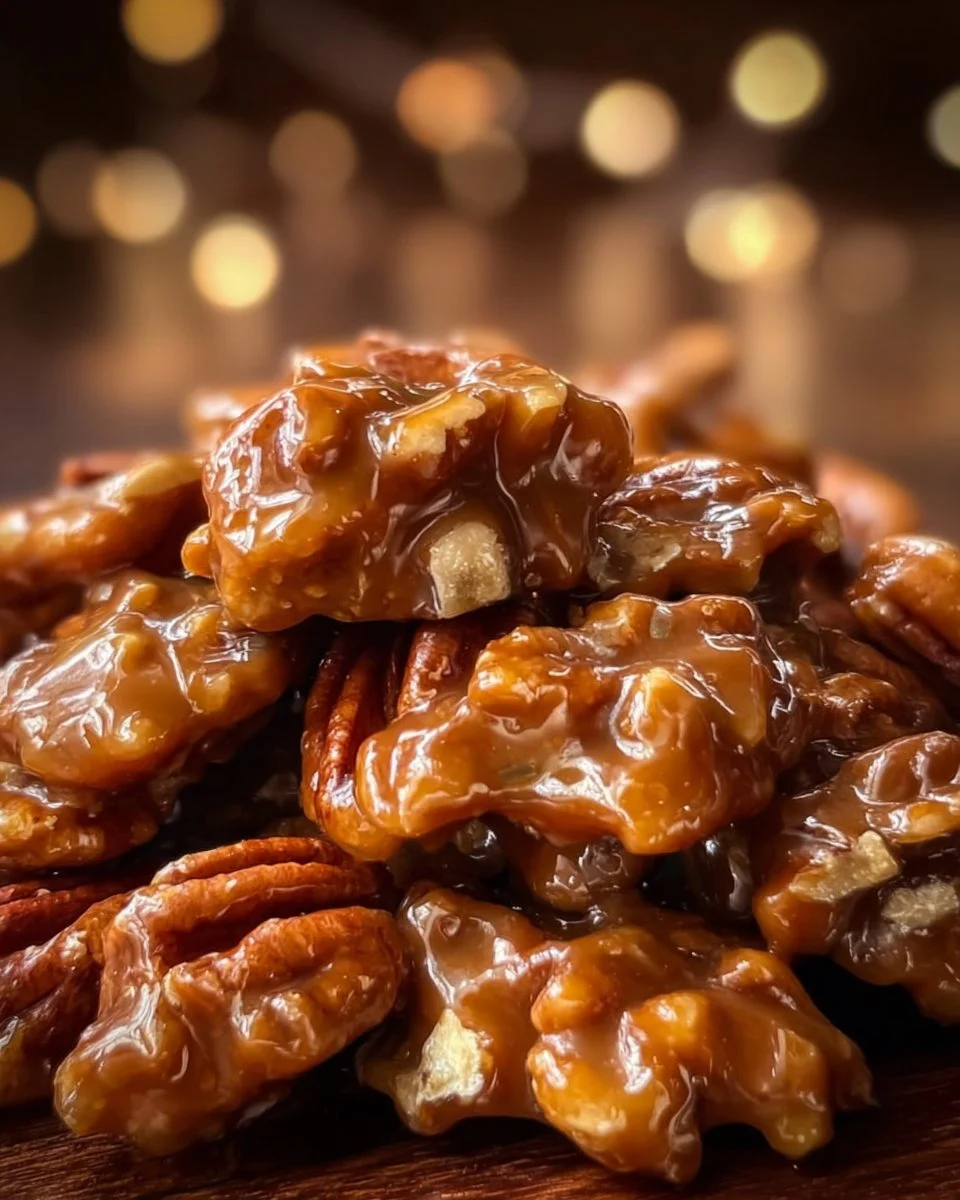 Delicious New Orleans Pecan Pralines served on a decorative plate