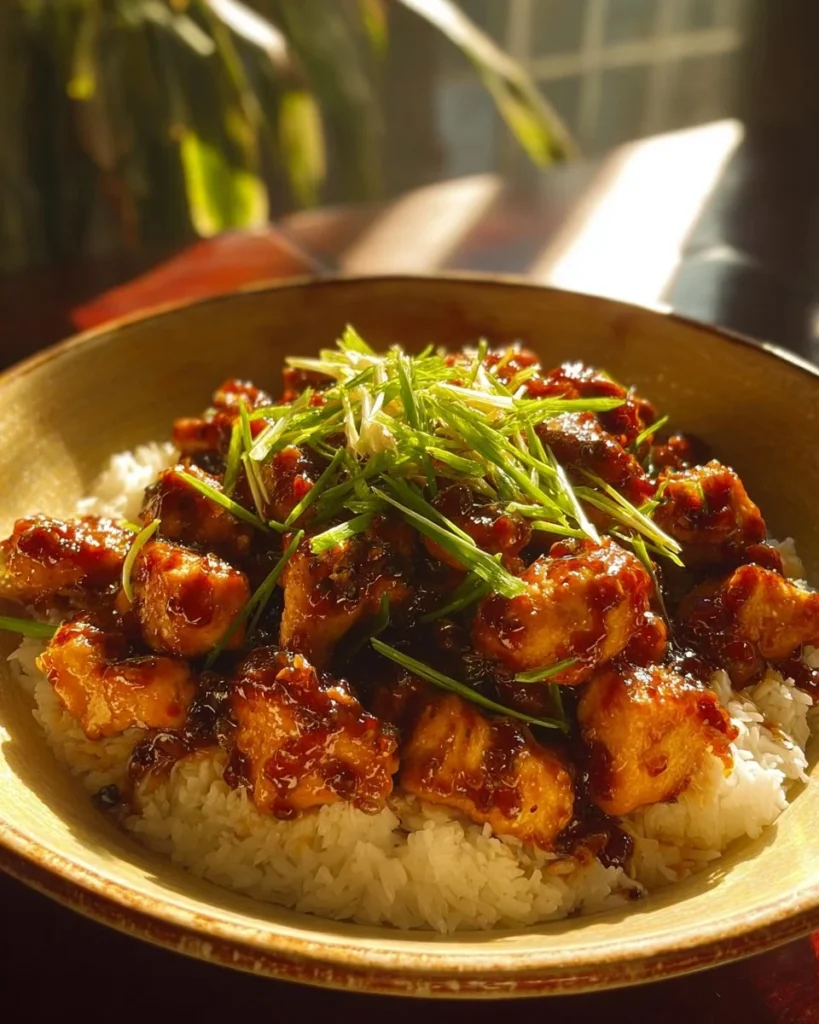 One-Skillet Honey BBQ Chicken served with rice in a skillet
