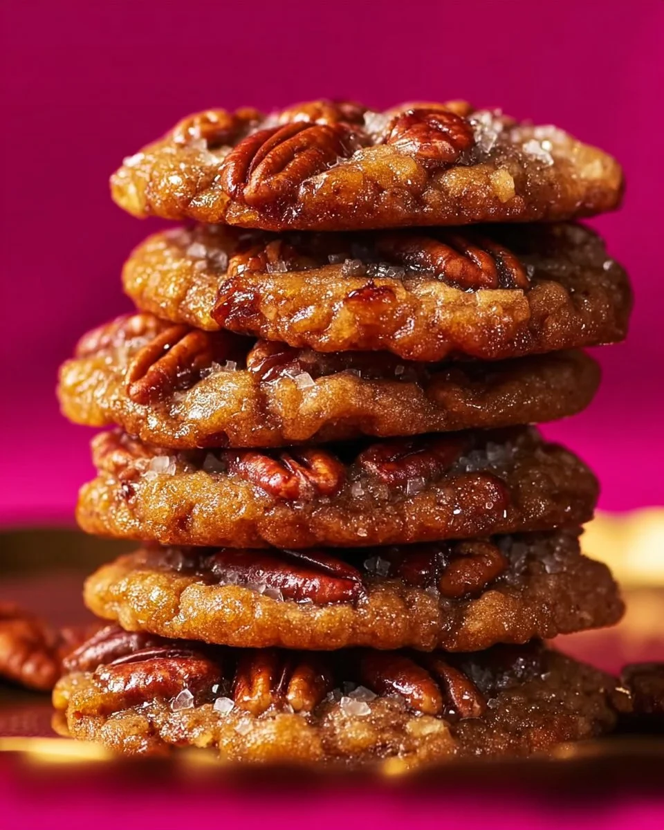 Delicious Pecan Pie Cookies with a rich nutty flavor and sweet caramelized topping