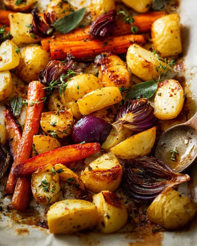 Bowl of colorful roasted vegetables including carrots, bell peppers, and zucchini
