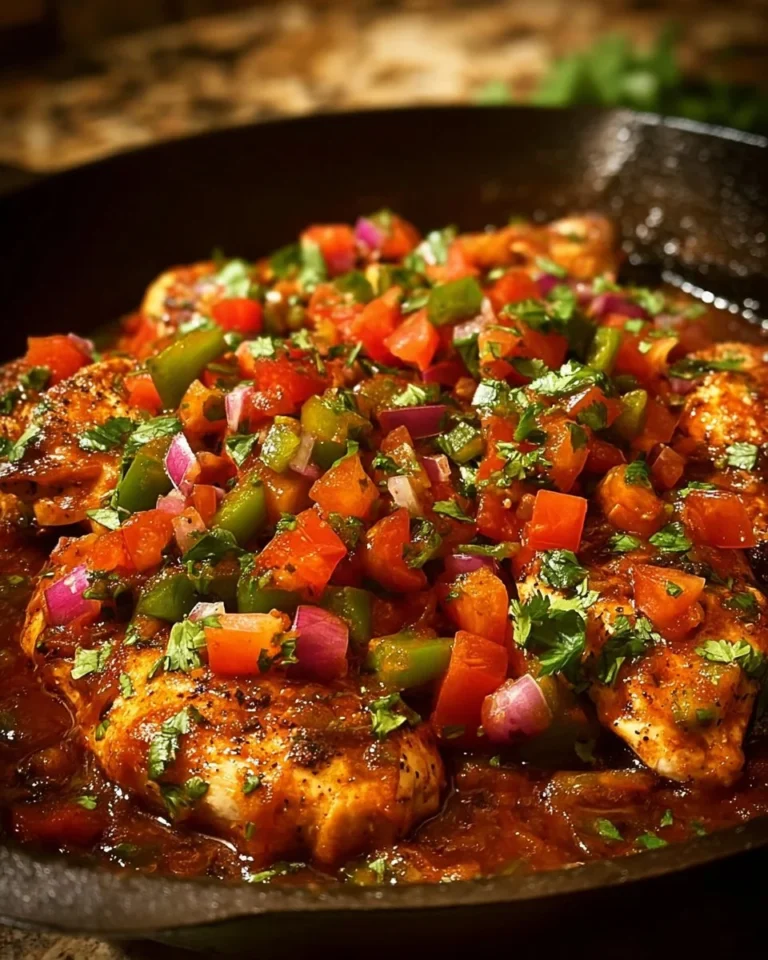 Delicious salsa chicken served with fresh toppings and a side of rice.
