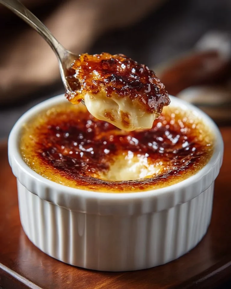 Savory crème brûlée with goat cheese and fig chili jam topped with a caramelized sugar crust