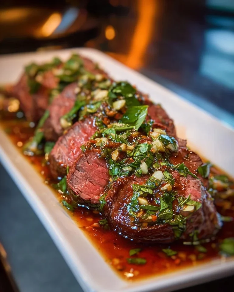 Succulent herb butter beef tenderloin roast garnished with fresh herbs