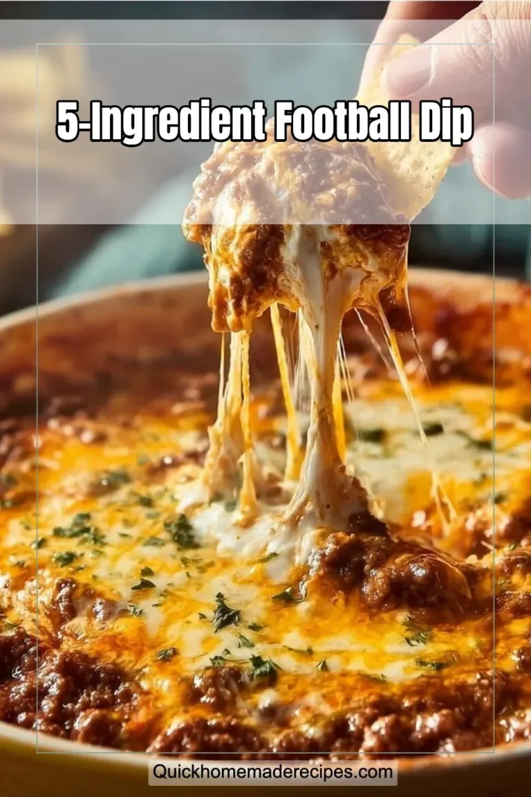 Delicious 5-ingredient football dip served with tortilla chips