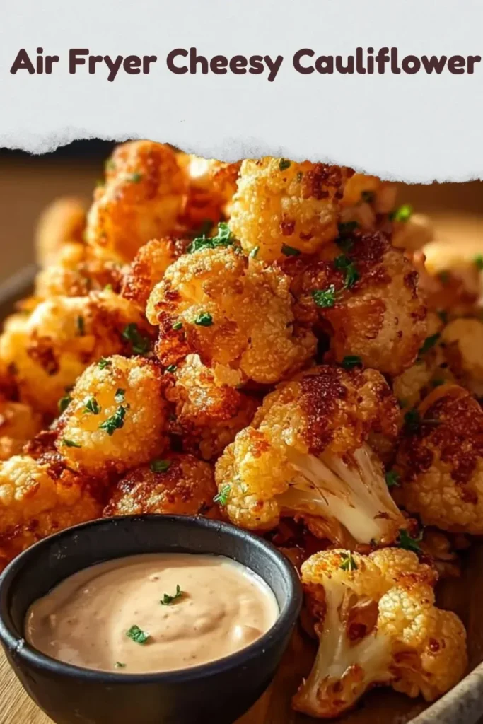 Air Fryer Cheesy Cauliflower dish served in a bowl