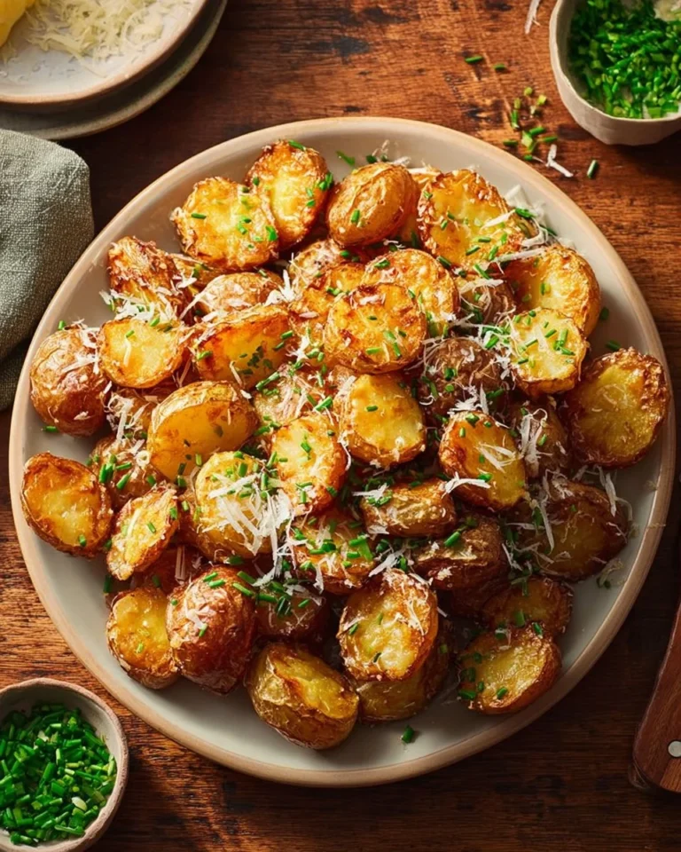 Delicious Air Fryer Parmesan Potatoes served in a bowl.