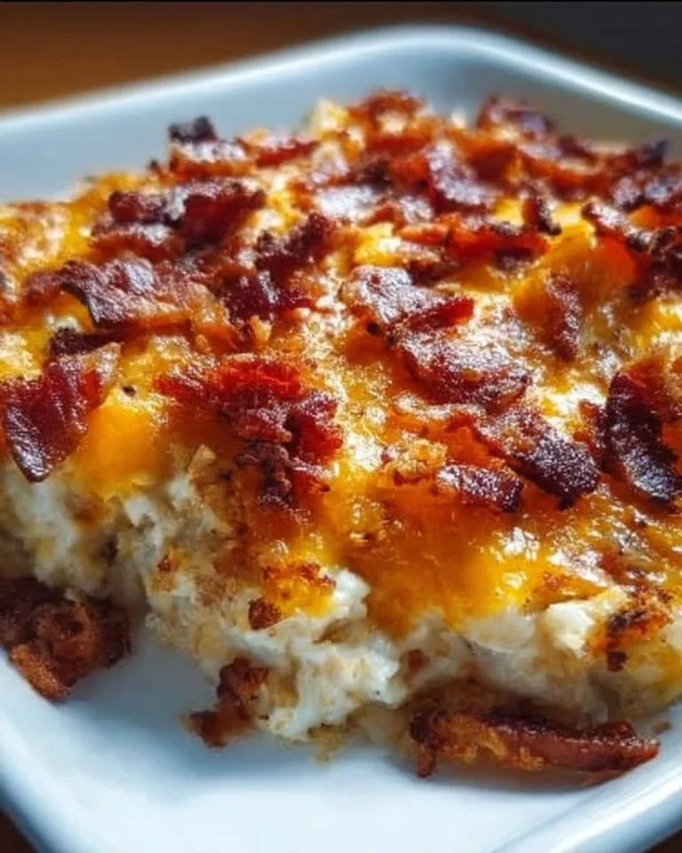 Delicious crack chicken casserole ready in 25 minutes with cheese and chicken.