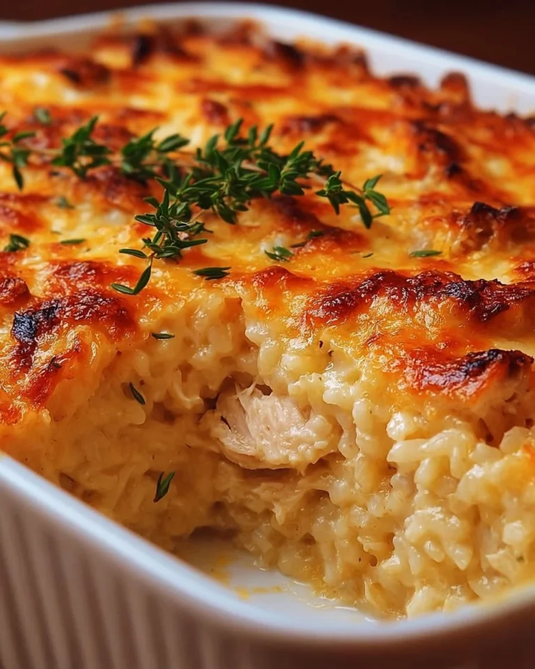 Baked Angel Chicken Casserole topped with creamy sauce and crispy breadcrumbs