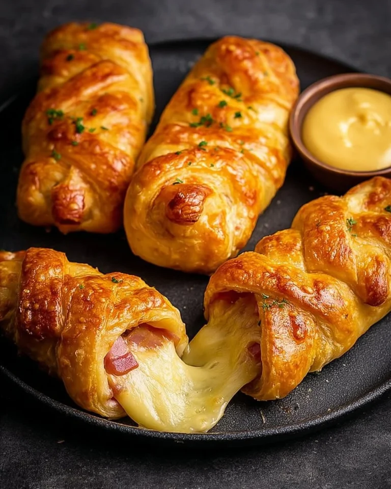 Golden crispy Bacon Cheese Turnovers fresh from the oven.