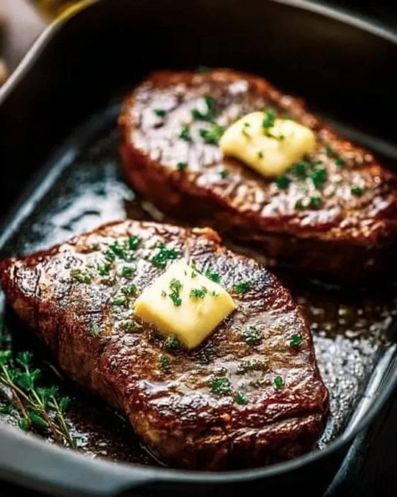 Gourmet air fryer steak cooked to perfection on a plate