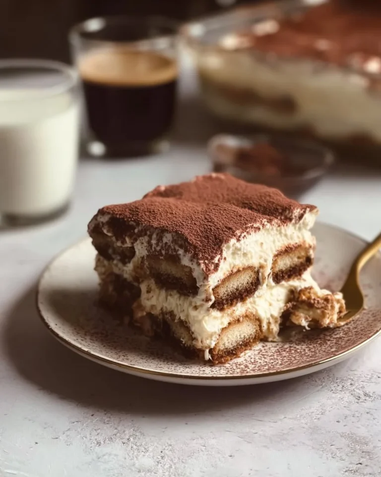 Delicious classic Italian tiramisu dessert with coffee and cocoa powder