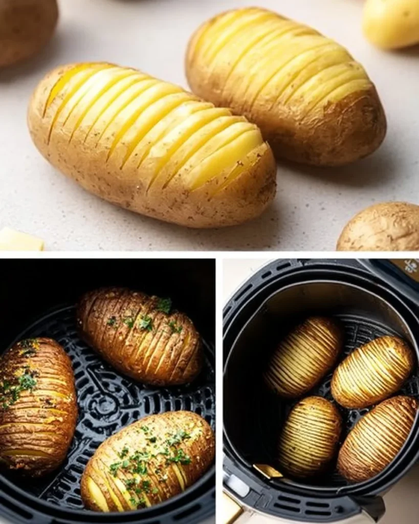 Blooming Baked Potato with toppings served on a plate