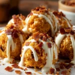 Buffalo Chicken Bacon Loaded Mozzarella Bombs