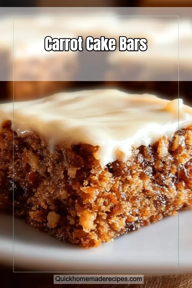 Delicious carrot cake bars topped with cream cheese frosting