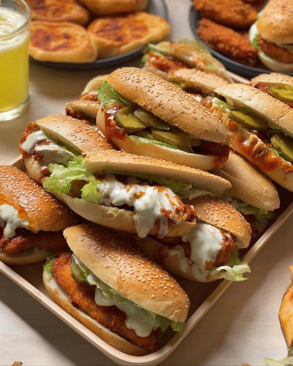 Cheesy Dynamite Chicken Buns topped with melted cheese and spices