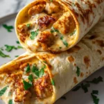 Cheesy Garlic Chicken Wraps
