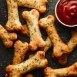 Cheesy Halloween Breadstick Bones