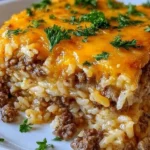 Cheesy Hamburger Rice Casserole