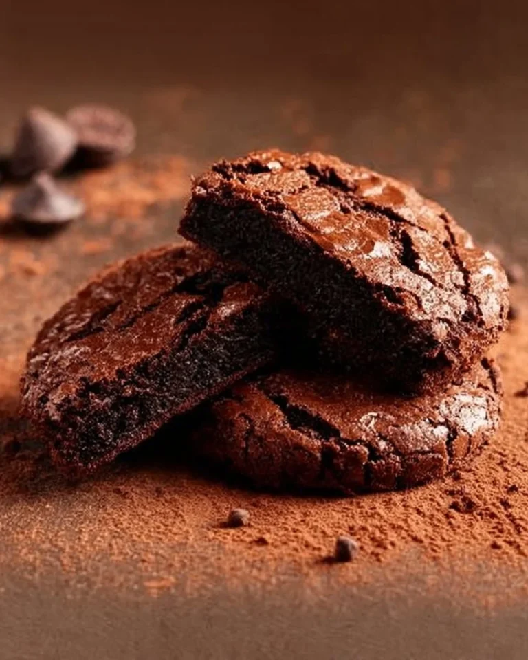 Delicious chocolate brownie cookies on a plate, scrumptious and rich in flavor.