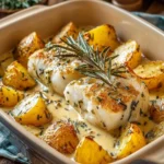 Cod & Potatoes in Rosemary Cream Sauce Cod & Potatoes in Rosemary Cream Sauce