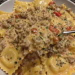 Creamy Cajun Sausage Ravioli