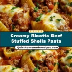 Creamy Ricotta Beef Stuffed Shells Pasta