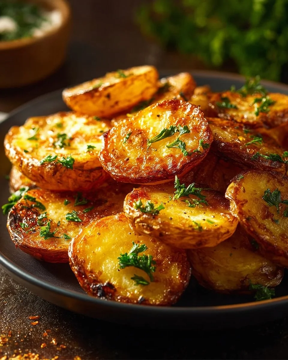 Crispy air fryer potatoes, golden and fluffy, ready to serve.