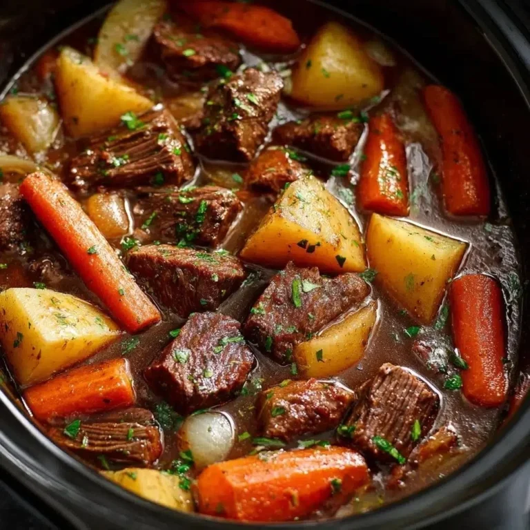 Delicious Crock Pot beef stew with tender meat and fresh vegetables