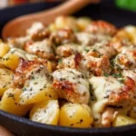 Crockpot Garlic Parmesan Chicken and Potatoes