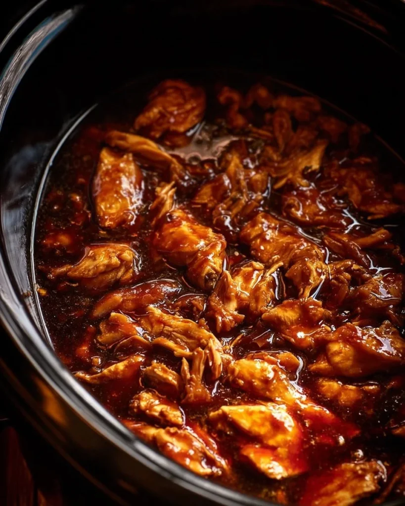 Delicious crockpot honey garlic chicken served with vegetables