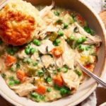 Crustless Chicken Pot Pie