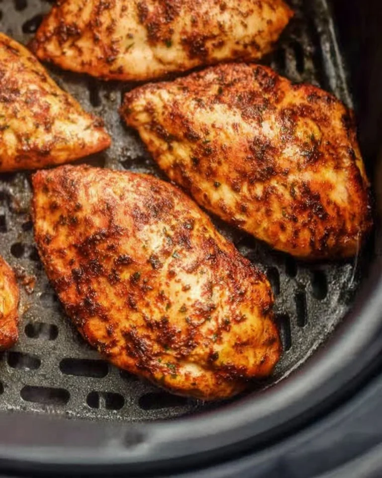 Juicy chicken breast dish served with vegetables on a plate