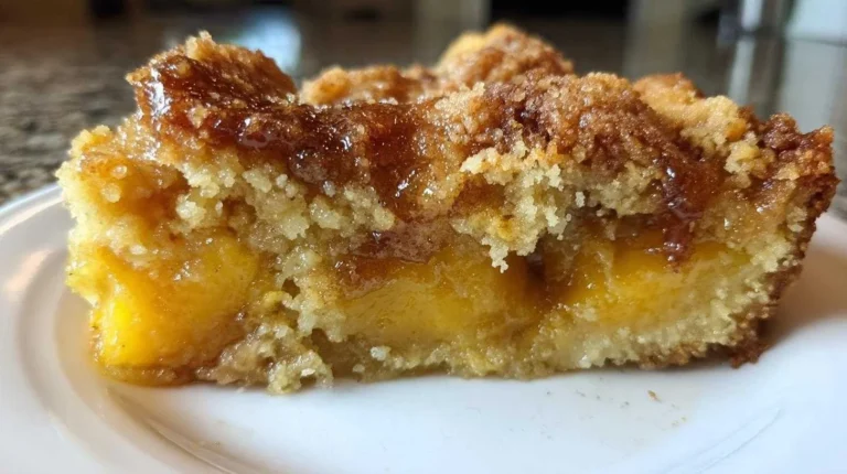 Delicious Divine Brown Butter Peach Cobbler dessert with fresh peaches and buttery crust