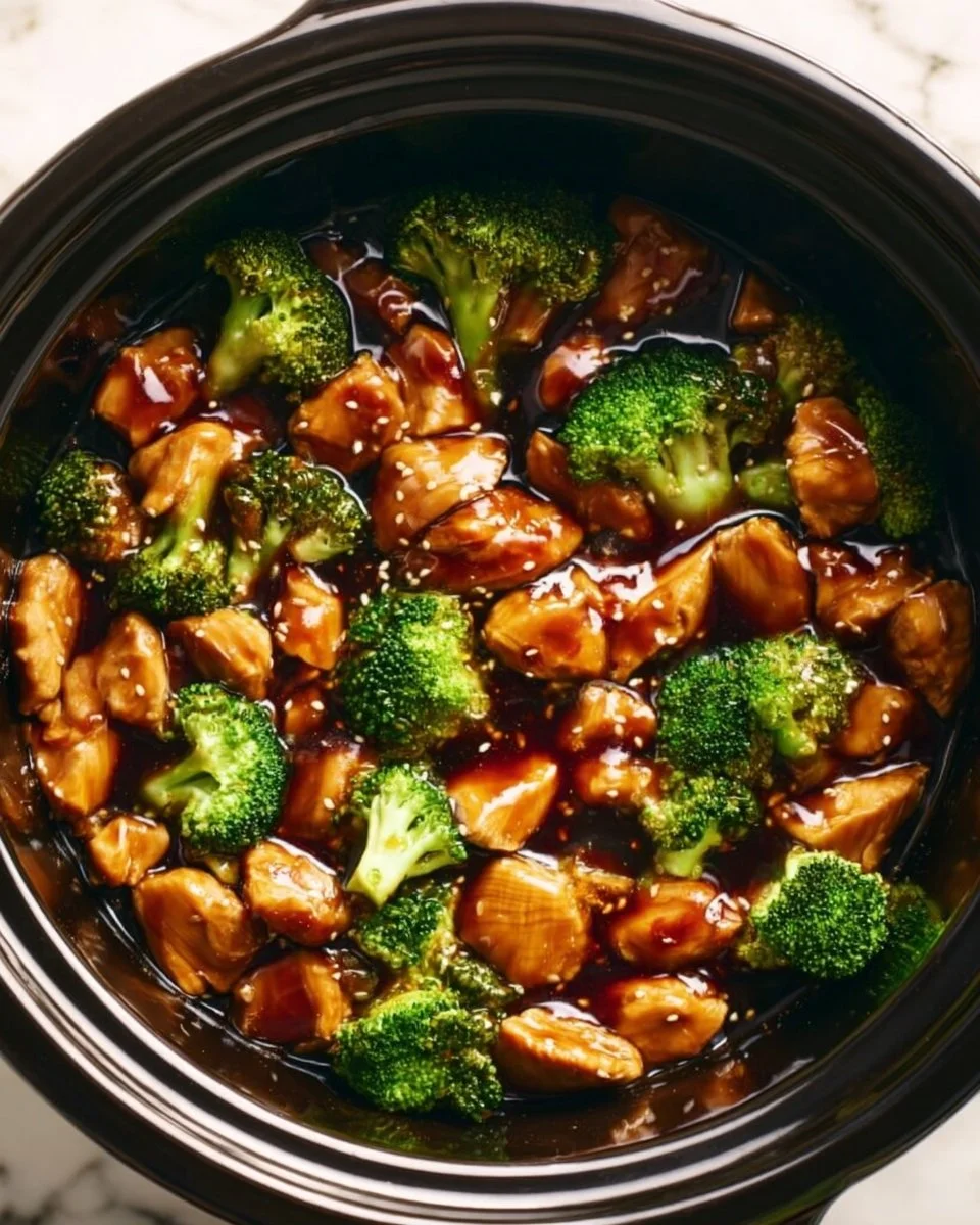 Delicious crockpot teriyaki chicken served with steamed rice and vegetables