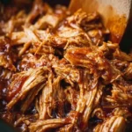 Easy Crockpot BBQ Chicken Sandwich