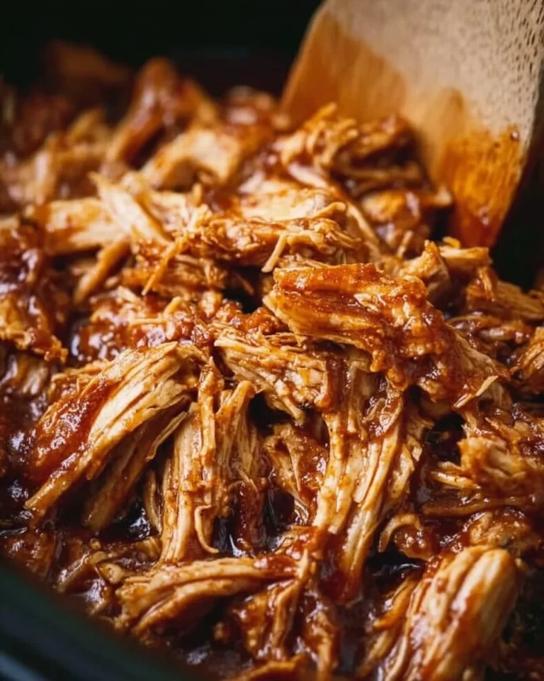 Delicious Easy Crockpot BBQ Chicken Sandwich served on a plate