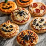 Easy Mini Halloween Pizzas